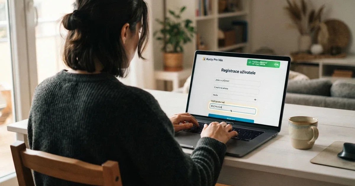 Zadávání promo kódu v registračním formuláři online casina