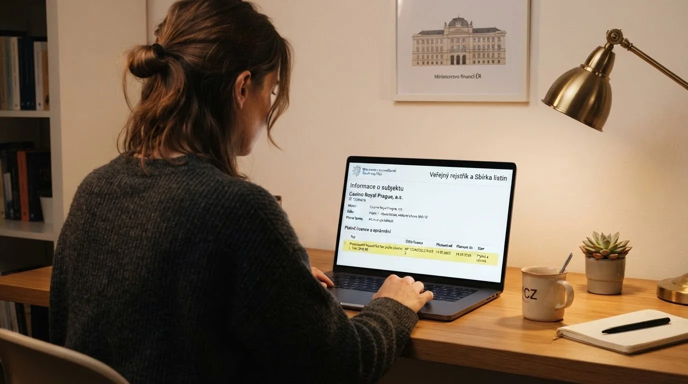 Úřední dokument s razítkem Ministerstva financí ČR, v pozadí budova MF nebo paragrafy zákona