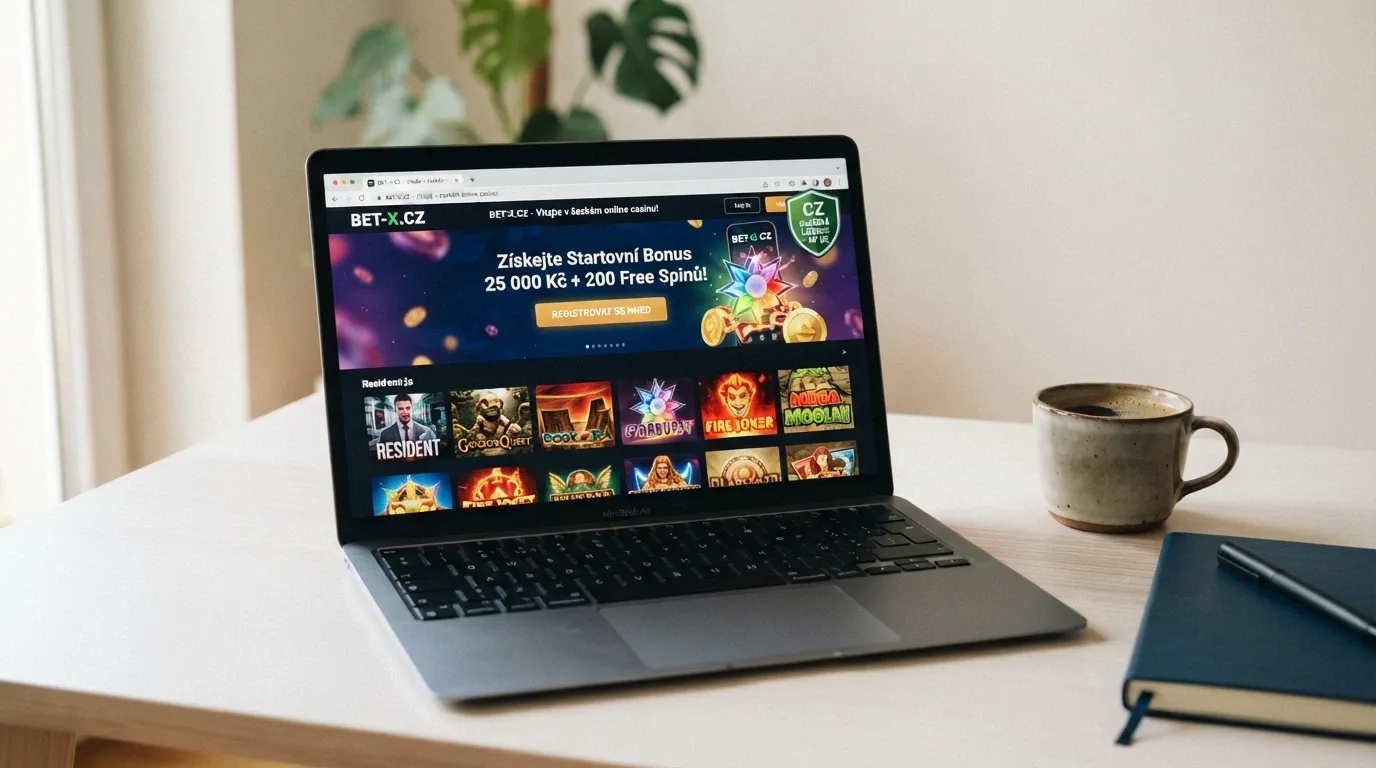 Čerstvě otevřené online casino s nápisem „nově licencováno“ a zvýrazněnou welcome nabídkou free spinů na úvodní stránce